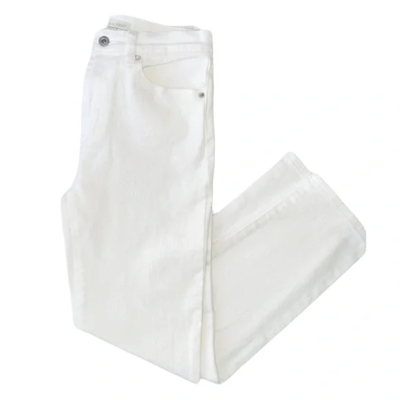 Chelsea & Violet White Denim Straight Leg Pant Size 27 Like New - Picture 2 of 8